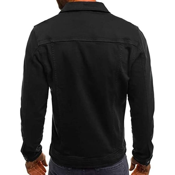 🔥Men's Casual Classic Denim Trucker Jacket Slim Fit Fashion Jean Coat