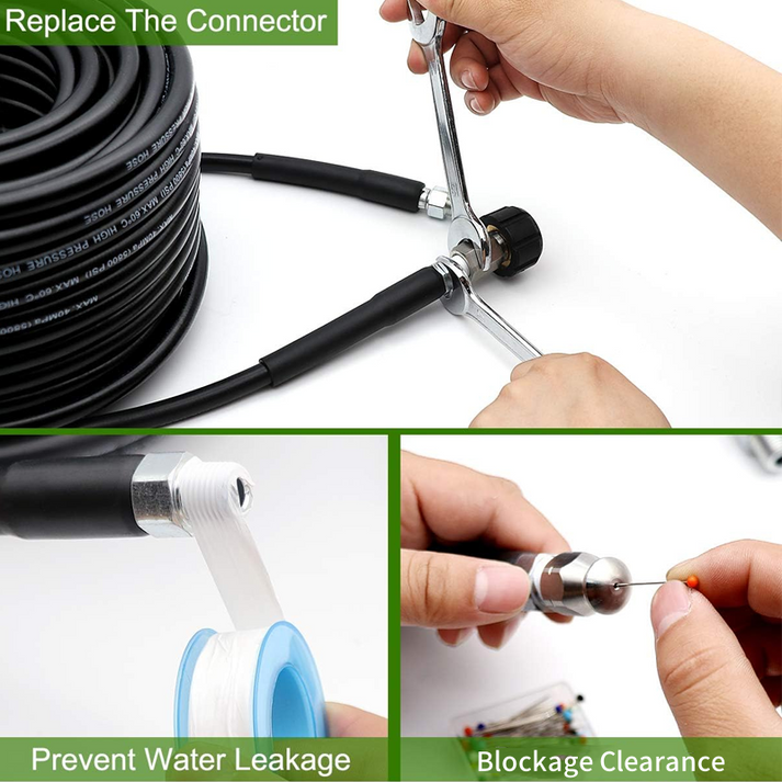 🚿 5800PSI Sewer Jetter Kit - High-Pressure Nozzle & Hose for Clogged Drains/Pipes, Compatible with Most Pressure Washers 🔧📦